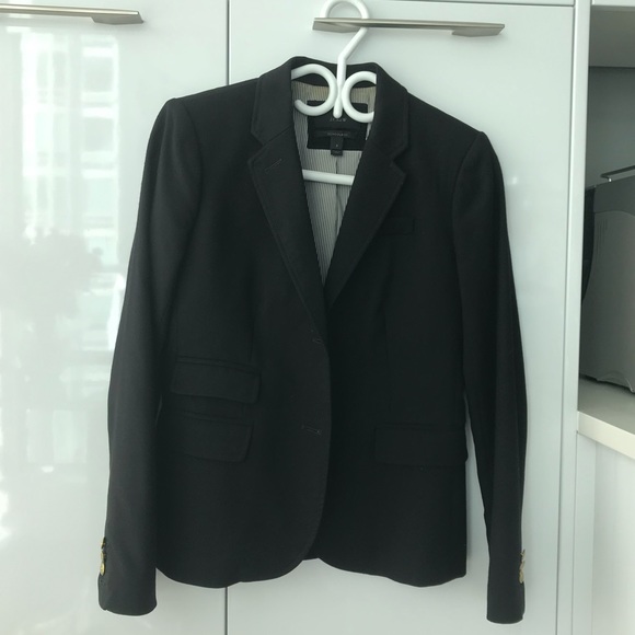 J Crew black wool School Boy Blazer
